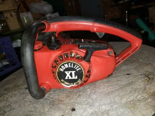 Vintage Homelite Xl Chainsaw Chain Saw Power Head Automatic Oiler Runs