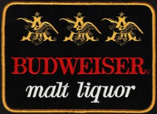 Vintage Uniform Patch Budweiser Malt Liquor Beer Large Old Stock N -,