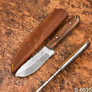 6635 | Hand Forged Handmade High Carbon Steel Fulltang Skinner Knife | W/sheath