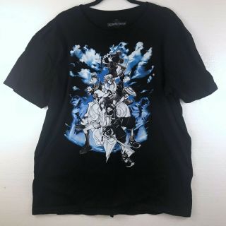 Kingdom Hearts Disney Unisex Size Xl Black Graphic T - Shirt Tee Sora Video Game