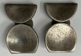 Artist Signed Vintage Mid Century Modern Sterling Silver Abstract Clip Earrings