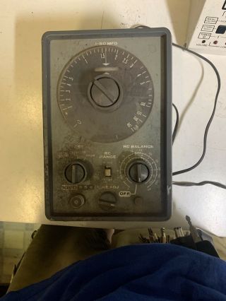 Vintage Eico Model 955 In Circuit Capacitor Checker Meter Tester 17059