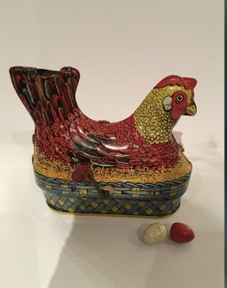 Baldwin Mfg.  Co.  Chicken Egg Laying Wind - Up Toy