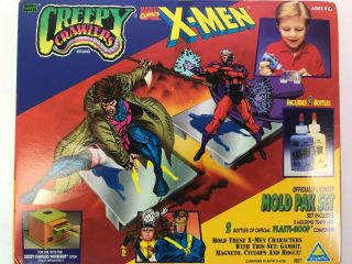 Creepy Crawlers X - Men Magneto Gambit Rogue Toymax Plasti - Goop,  Molds Nib