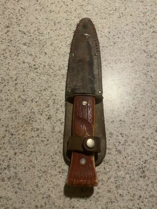 Vintage Imperial Fixed Blade Knife With Sheath