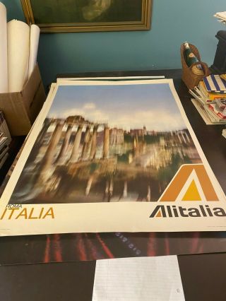 Alitalia Roma Vintage Poster 1960 