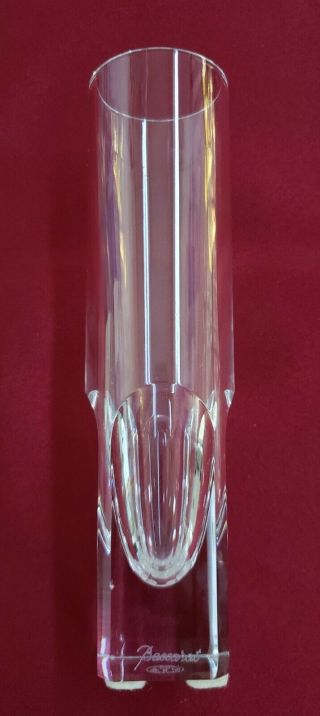 Authentic Vintage Baccarat Crystal Pluton Bud Flower Vase - France (estate)