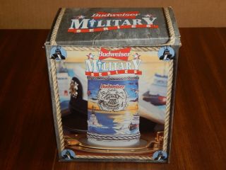 Vintage Budweiser Salutes The Coast Guard Stein Military Series 1996