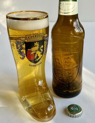Ramstein German Glass Beer/bier Boot “das Boot” 6.  5 Inches Holds 12 Oz (354 Ml)