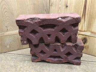 Abstract Vintage Decorative Terracotta Brick Architectural Building Clay Brick A