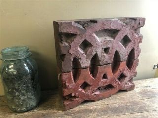 Abstract Vintage Decorative Terracotta Brick Architectural Building Clay Brick B