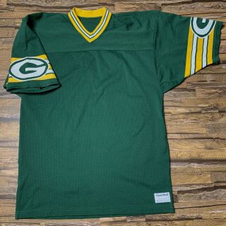 Authentic Vintage Sand Knit Greenbay Packers Blank Jersey Large