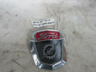 Vintage Ford Motor Co Truck Hood Emblem Badge 1953 - 1956 F100 No 1 Baaa - 16637 - A