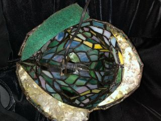 Meyda/Tiffany Style Vintage Stained Glass Frog lamp 3