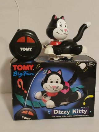 Tomy Toys Vintage Big Fun Dizzy Kitty Remote Contolled