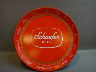 Vintage Red Schaefer Beer Tray 11 7/8 "