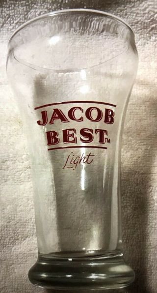 Vintage Jacob Best Light Sham Beer Glass 5.  5” Great Shape