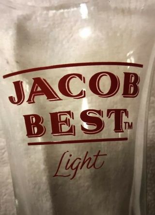 Vintage JACOB BEST Light Sham Beer Glass 5.  5” Great Shape 2