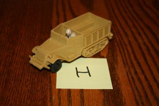 Marx Battleground Desert Fox American Army Tan Half - Track & Sitter Tank H - Mpc
