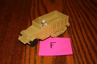 Marx Battleground Desert Fox American Army Tan Half - Track & Sitter Tank F - Mpc