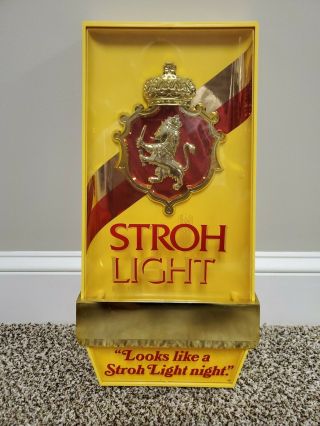 Vintage Strohs Light Beer Sign 1980 - No Light