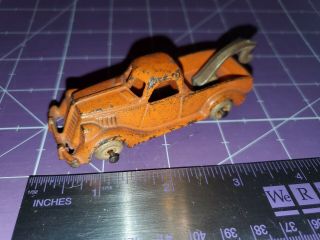 Orange Hubley Cast Iron Tow Truck Wrecker 222