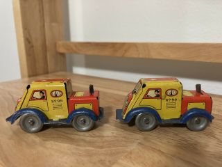 Two 1950s Ranger Motor Line Wind Up Tin Toy Semi Truck No 99