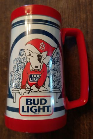 Vintage Bud Light Spuds Mackenzie St.  Louis Cardinals Thermo Plastic Mug 80 