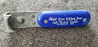 Vintage Pbr Pabst Blue Ribbon Beer Can Bottle Opener Nu Pro Co.