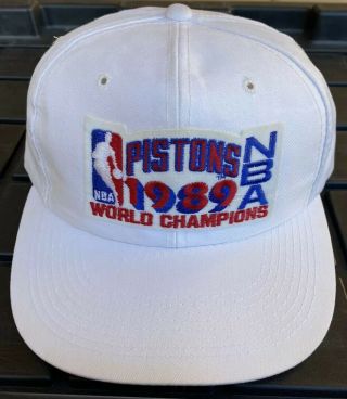 Vintage Detroit Pistons 1989 World Champs Sports Specialties Snapback Hat Cap