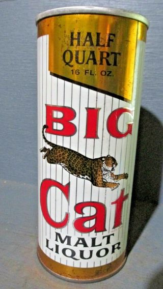 Big Cat Malt Liquor Wide Seam Steel Beer Can - [read Description] -