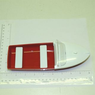 Tonka Red W/deck Plastic Rowboat Accessory Replacement Toy Part Tkp - 104r