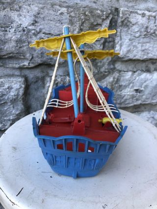 Vintage Ideal Toy Company Pirate Ship Jolly Roger Play Set 50s Parts 3