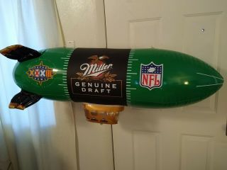 Miller Draft Inflatable Blimp Football 1998 Bowl Xxxii Broncos