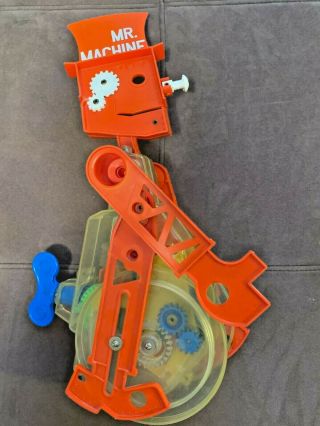 Vintage 1977 Mr.  Machine By Ideal Toy Company Walking Whistling Wind - Up Robot