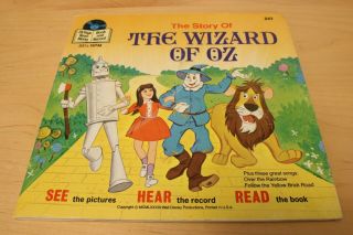 Vintage The Story Of The Wizard Of Oz - 24 Page Read Along Book And Record 1978