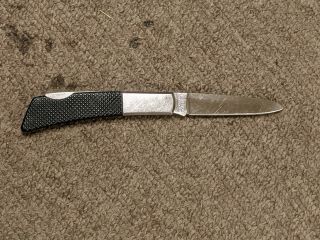 Vintage Gerber Silver Knight Lockback Folding Pocket Knife Made In Japan