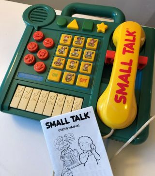 Vintage 1988 Vtech Small Talk Electronic Learning Phone &manual Has Music Sheets