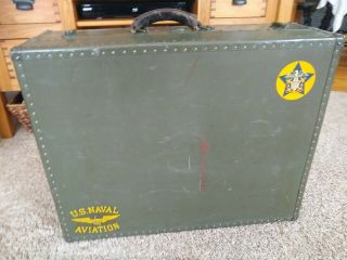 Vtg Wwii Us Navy Usn Aviation Seapack Hartmann Military Suitcase Luggage