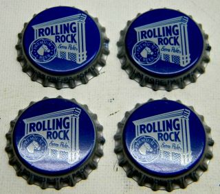 4 Metal Bottle Caps Rolling Rock Extra Pale Premium Beer Latrobe Brewing