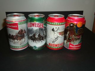 Budweiser 2020 Holiday Beer Can Set Of 4 Cans