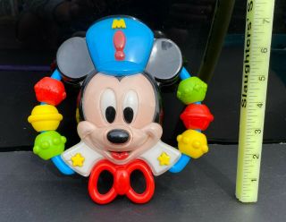 Mickey Mouse Vintage Childrens Toy Baby Rattle Disneyana Collectible Walt Disney