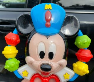 MIckey Mouse Vintage Childrens Toy Baby Rattle Disneyana Collectible Walt Disney 3