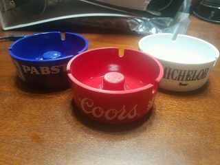 Bar Ash Trays 4 " Pabst Coors Michelob
