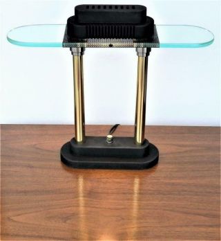 Vintage Mid Century Post Modern Sonneman / Kovacs Style Bankers Desk Lamp
