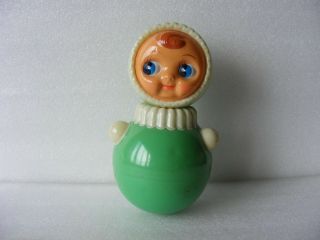 Vintage Ussr Soviet Russian Celluloid Toy Dolls Nevalyashka (22 Cm = 8.  7 In)