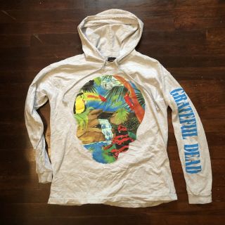Vintage Grateful Dead Shirt 1993 Skull Hoodie Long Sleeve Large L Brockum