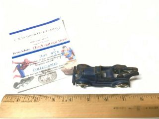 Early Cast Iron Toy Blue Tow Truck Wrecker