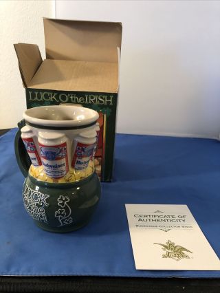 Budweiser Luck Of The Irish Beer Stein Mug 1993 Collectors W/ Box St Patrick 