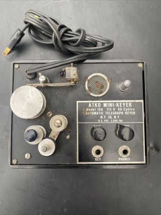 Vintage Atko Mini Keyer ——— Bug Key Morse Code Keyer Telegraph
